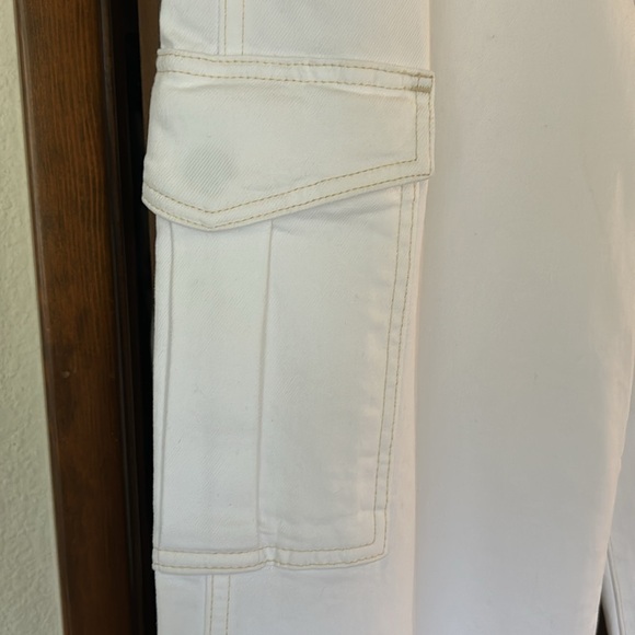 GAP 90’s  WHITE LOOSE CARGO MID RISE NWTS SIZE 29/8 - Picture 8 of 14